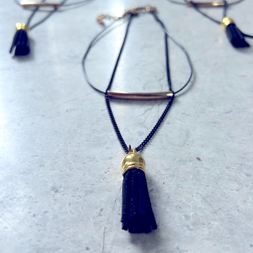 Bellestyle Double Strand Tassel Necklace